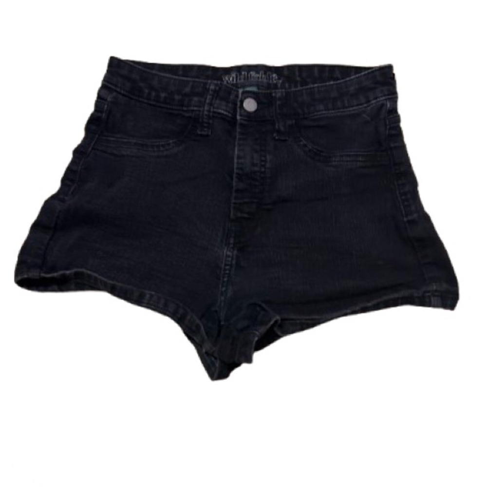 Wild Fable Black High Waist Denim Shorts